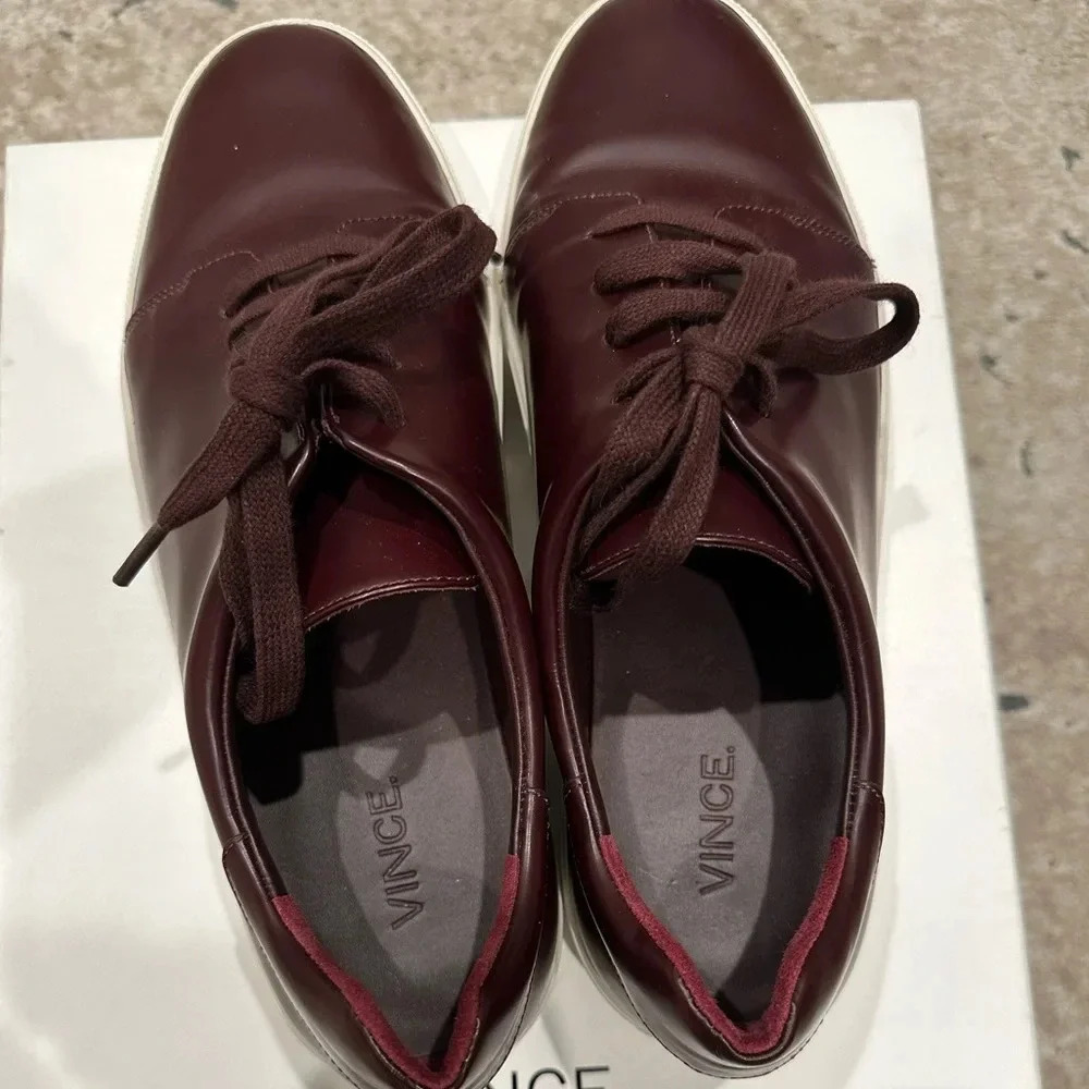 Vince Bale Leather Casual Sneakers size 8.5 - Picture 4 of 8